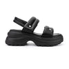 Sandale de dama,Cu platforma,Din Piele Ecologica,SA67,Negru