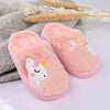 Papuci de casa Copii,pufosi,Cu inorog/Ursulet, Imblaniti,PC06,Roz