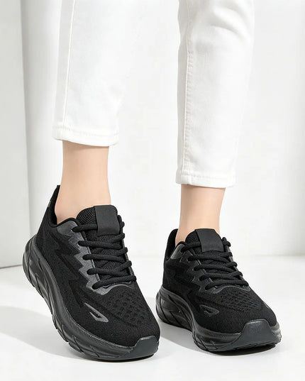 Pantofi sport de dama 0145, usori, din material textil - Negru