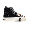 Tenisi inalti de dama,cu talpa flatform,TD1279,Negru
