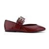 Balerini Casual De Dama,Din piele ecologica,BL500,Visiniu