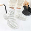 Pantofi Sport Inalti De Dama,Cu model sosete,D1461,Alb