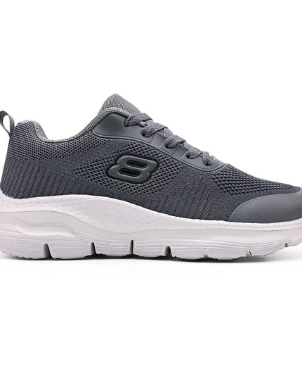 Pantofi sport de barbati usori, din material textil, B4017 - Gri