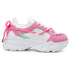 Pantofi Sport de dama,din material textil,1246,Alb cu Roz