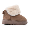 Cizme de dama,tip Ugg,Din piele ecologica intoarsa,imblanite,CD1056,Maro