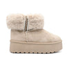 Cizme de dama,tip Ugg,Din Piele ecologica,imblanite,CD1040,Bej