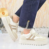 Pantofi sport de dama,Cu interior imblanit,D1458,Bej