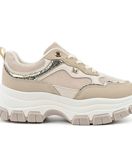 Pantofi Sport De Dama din Piele ecologica, D1499 - Bej