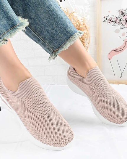 Pantofi sport De dama din material textil, D1402 - Roz