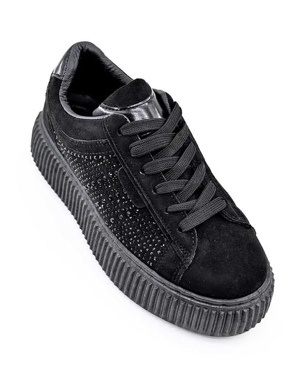 Pantofi Sport De Dama,Din Piele ecologica intoarsa,D1513,Negru