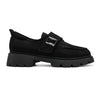 Pantofi casual de dama,Din piele ecologica intoarsa,P1245,Negru