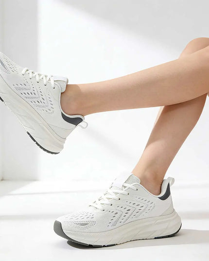 Pantofi sport de dama, 0144, usori, din material textil, Alb OEM