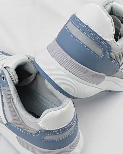 Pantofi sport de barbati din piele ecologica, B4070 - Albastru deschis