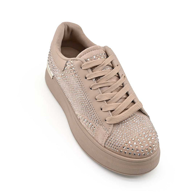 Pantofi Sport De Dama,Din Piele ecologica intoarsa,D1514.Bej