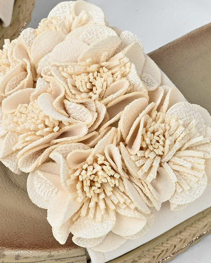 Papuci Casual De Dama din piele intoarsa ecologica, PD1088 - Bej