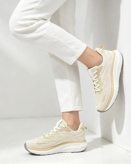 Pantofi sport de dama 0145 usori, din material textil - Bej