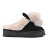 Papuci de casa Dama,Iepure cu pompon, Imblaniti,PD1057,Negru