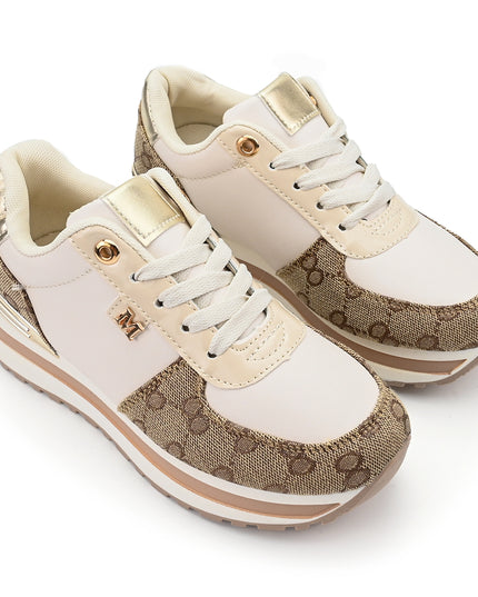 Pantofi sport De dama din Piele ecologica, 1264 - Bej