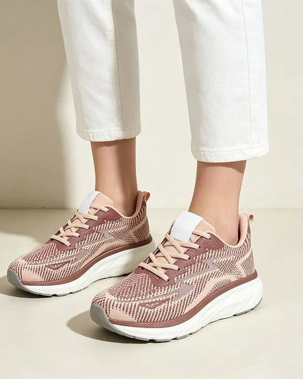 Pantofi sport de dama 0145, usori, din material textil - Visiniu