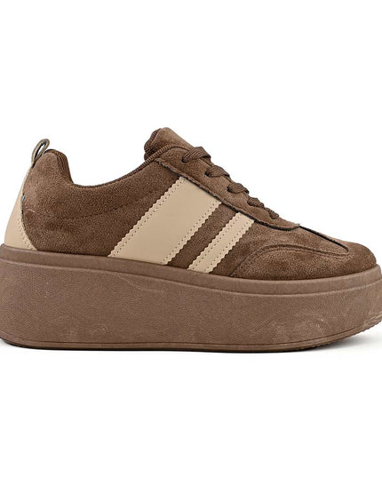 Pantofi Sport De Dama din Piele ecologica, D1482 - Maro