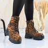 Ghete de dama,Din piele ecologica cu interior imblanit,GD1121,Leopard