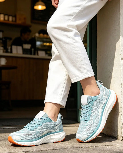 Pantofi sport de dama 0145, usori, din material textil - Verde