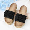 Papuci Casual De Dama,Din piele intoarsa ecologica,PD1088,Negru