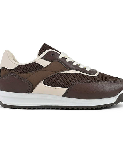 Pantofi Sport De Dama din material textil, D1495 - Maro