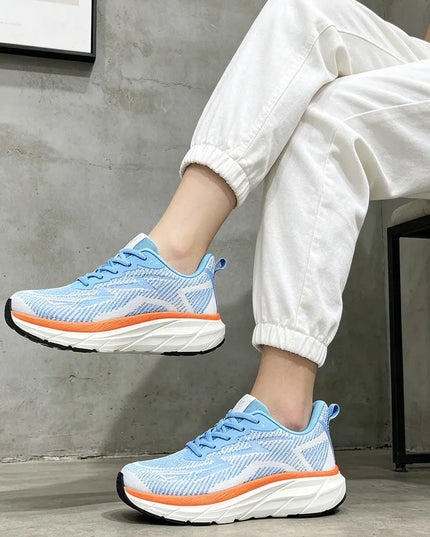 Pantofi sport de dama 0145, usori, din material textil - Albastru