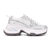 Pantofi Sport De Dama,Cu Insertii De Plasa si Strasuri,D1414,Alb