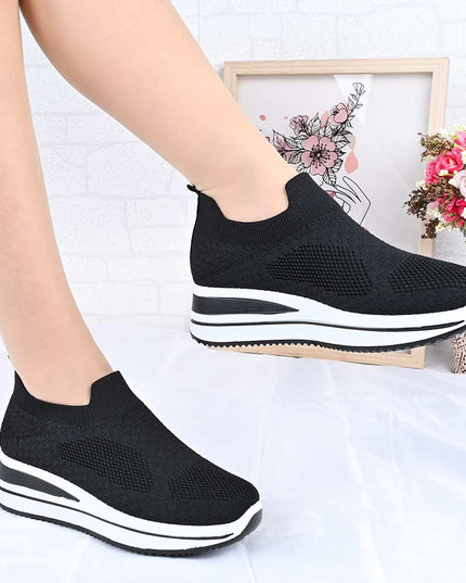 Pantofi Sport De Dama din material textil, D1492 - Negru
