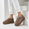 Pantofi Sport De Dama,Din Piele ecologica intoarsa,D1513,Kaki