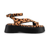 Sandale de dama,Din Piele Ecologica Intoarsa,SA20,Leopard