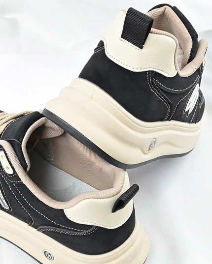 Pantofi sport de barbati din piele ecologica, B4065 - Negru