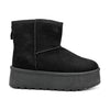 Cizme de dama,tip Ugg,Din piele ecologica intoarsa,imblanite,CD1015,Negru