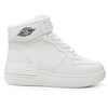 Pantofi sport inalti de dama,D1312,Din Piele ecologica,Alb