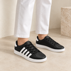 Pantofi sport de dama,D1310,Din piele ecologica,Negru cu Alb