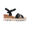 Sandale de Dama,Cu platforma,Din Piele Ecologica,SA95,Negru