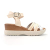 Sandale de dama,Cu platforma,Din Piele Ecologica,SA71,Bej