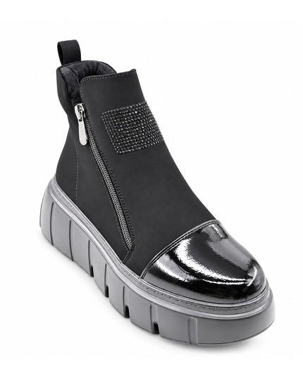 Ghete de dama,Din piele ecologica cu interior imblanit,GD1132,Negru