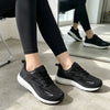 Pantofi sport de dama,0145,usori,din material textil,Negru cu Alb