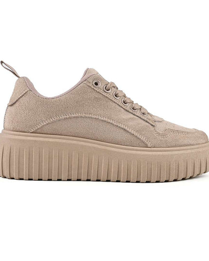 Pantofi Sport De Dama din Piele ecologica, D1483 - Kaki