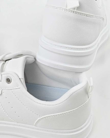 Pantofi sport de barbati din piele ecologica, B4068 - Alb