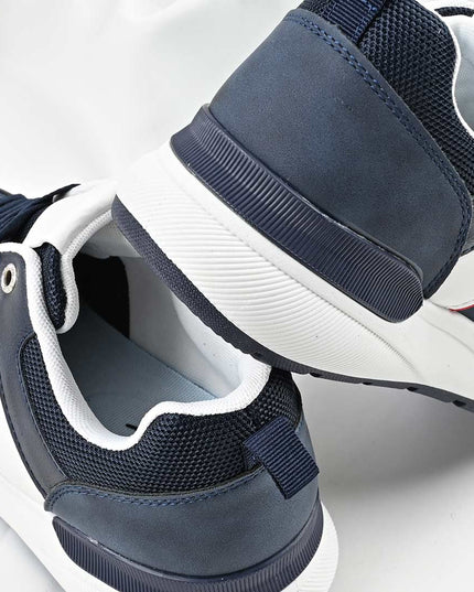 Pantofi sport de barbati cu inseretii din plasa, B4055 - Albastru
