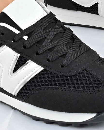 Pantofi Sport De Dama din material textil, D1497 - Negru