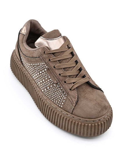 Pantofi Sport De Dama,Din Piele ecologica intoarsa,D1513,Kaki