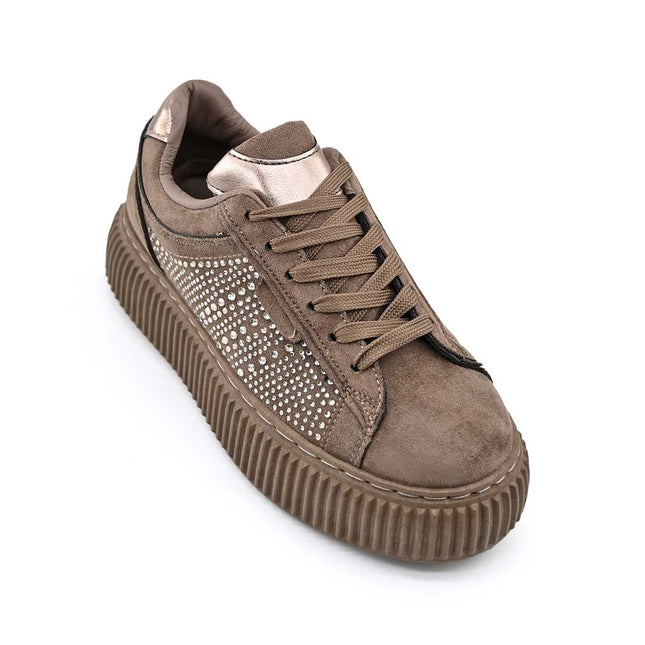 Pantofi Sport De Dama,Din Piele ecologica intoarsa,D1513,Kaki