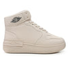 Pantofi sport inalti de dama,D1312,Din Piele ecologica,Bej