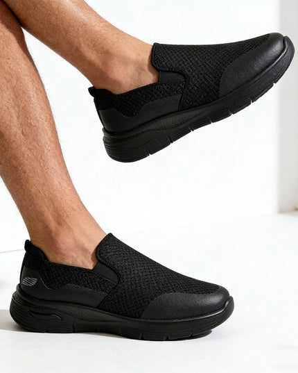 Pantofi sport de barbati din material textil, B4076 - Negru