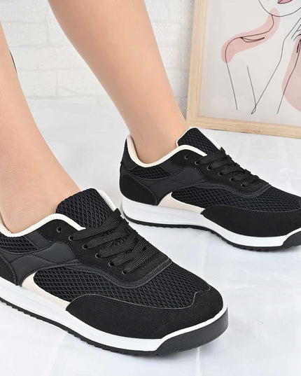 Pantofi Sport De Dama din material textil, D1495 - Negru